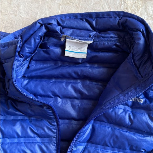 Columbia Women's Vibrant Blue Down Puffer Jacket zip-up sz M medium winter coat - Picture 3 of 10